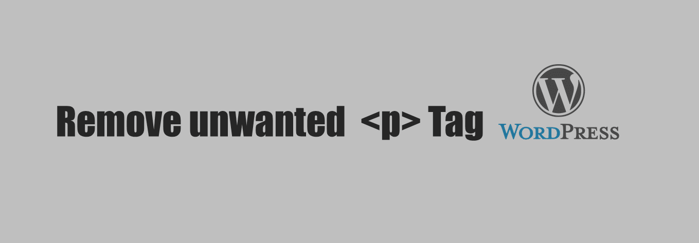 unwanted p tag wordpress