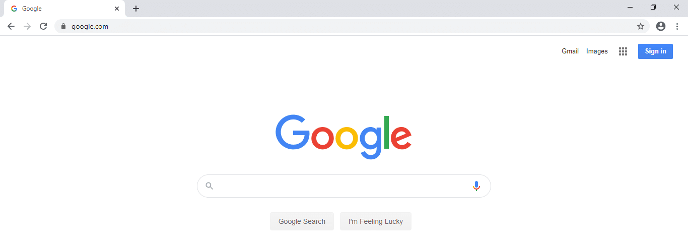 browsing google on browser