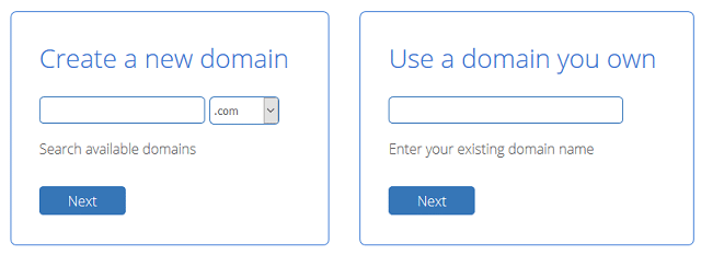 choose domain Bluehost