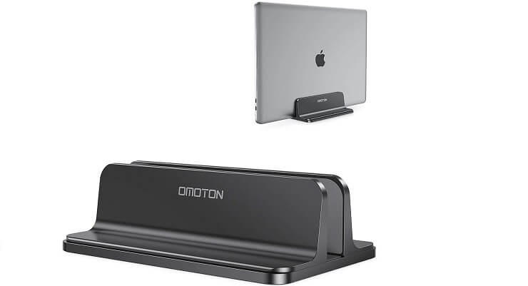 Vertical Laptop Stand Holder, OMOTON Desktop Aluminum MacBook Stand